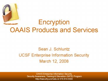 OAAIS Enterprise Information Security