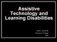Assistive Technology and Learning Disabilities PowerPoint PPT Presentation