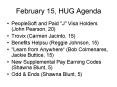 February 15, HUG Agenda PowerPoint PPT Presentation