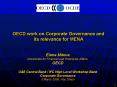 OECD work on Corporate Governance and its relevance for MENA PowerPoint PPT Presentation