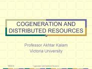 COGENERATION AND DISTRIBUTED RESOURCES