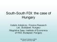 South-South FDI: the case of Hungary PowerPoint PPT Presentation