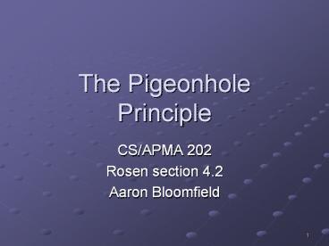 The%20Pigeonhole%20Principle