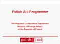 Polish Aid Programme PowerPoint PPT Presentation