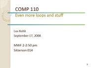 COMP 110 Even more loops and stuff