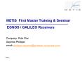 EGNOS / GALILEO Receivers PowerPoint PPT Presentation
