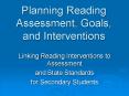 Planning Reading Assessment, Goals, and Interventions PowerPoint PPT Presentation