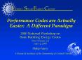 Performance Codes are Actually Easier: A Different Paradigm PowerPoint PPT Presentation