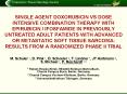 SINGLE AGENT DOXORUBICIN VS DOSE INTENSIVE COMBINATION THERAPY WITH EPIRUBICIN / IFOSFAMIDE IN PREVIOUSLY UNTREATED ADULT PATIENTS WITH ADVANCED OR METASTATIC SOFT TISSUE SARCOMA: RESULTS FROM A RANDOMIZED PHASE II TRIAL PowerPoint PPT Presentation