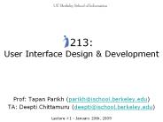 213: User Interface Design