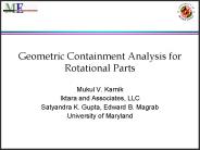 Geometric Containment Analysis for Rotational Parts