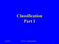 Classification Part I PowerPoint PPT Presentation