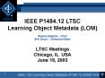 IEEE P1484'12 LTSC PowerPoint PPT Presentation