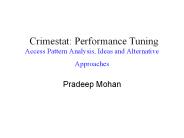 Access Pattern Analysis, Ideas and Alternative Approaches