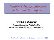 Neutron (3He) spin structure in the resonance region