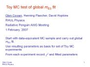 Toy MC test of global mES fit