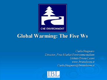 Global Warming: The Five Ws