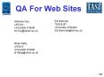 QA For Web Sites PowerPoint PPT Presentation