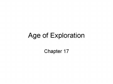 Age of Exploration