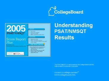 Understanding PSATNMSQT Results