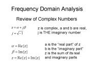 Frequency Domain Analysis