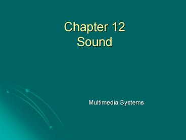 Chapter 12 Sound