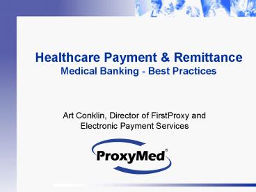 Healthcare Payment