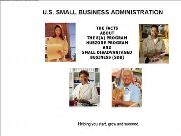 U'S' SMALL BUSINESS ADMINISTRATION