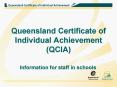 Queensland Certificate of Individual Achievement QCIA PowerPoint PPT Presentation
