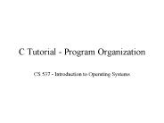 C Tutorial Program Organization