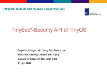 Tieyan Li, Hongjun Wu, Feng Bao, Henry Lee'