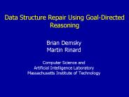 Data Structure Repair Using Goal-Directed Reasoning