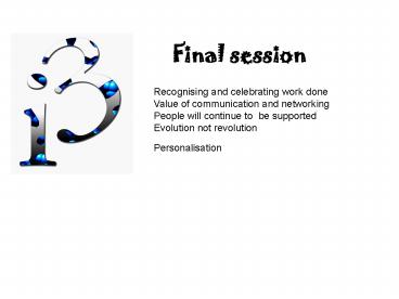 Recognising and celebrating work done