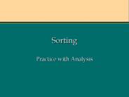 Sorting