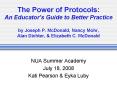 The Power of Protocols: An Educators Guide to Better Practice by Joseph P' McDonald, Nancy Mohr, Ala PowerPoint PPT Presentation