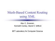 Mesh-Based Content Routing using XML