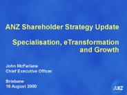 ANZ Shareholder Strategy Update