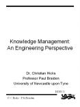 Knowledge Management: An Engineering Perspective PowerPoint PPT Presentation