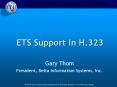 ETS Support In H.323 PowerPoint PPT Presentation
