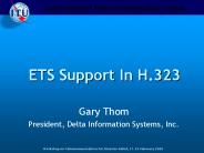 ETS Support In H.323