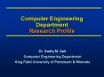 Computer Engineering Department Research Profile PowerPoint PPT Presentation