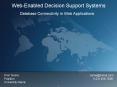 Web-Enabled Decision Support Systems PowerPoint PPT Presentation