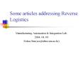 Some articles addressing Reverse Logistics PowerPoint PPT Presentation