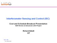 Interferometer Sensing and Control (ISC)