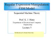 Regular Expression Manipulation FSM Model