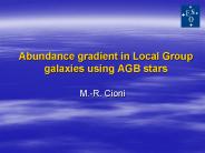 Abundance gradient in Local Group galaxies using AGB stars