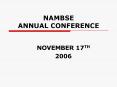 NAMBSE ANNUAL CONFERENCE PowerPoint PPT Presentation