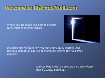 Welcome to RiskFreeProfit'com