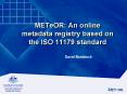 METeOR: An online metadata registry based on the ISO 11179 standard PowerPoint PPT Presentation