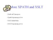 More XPATH and XSLT